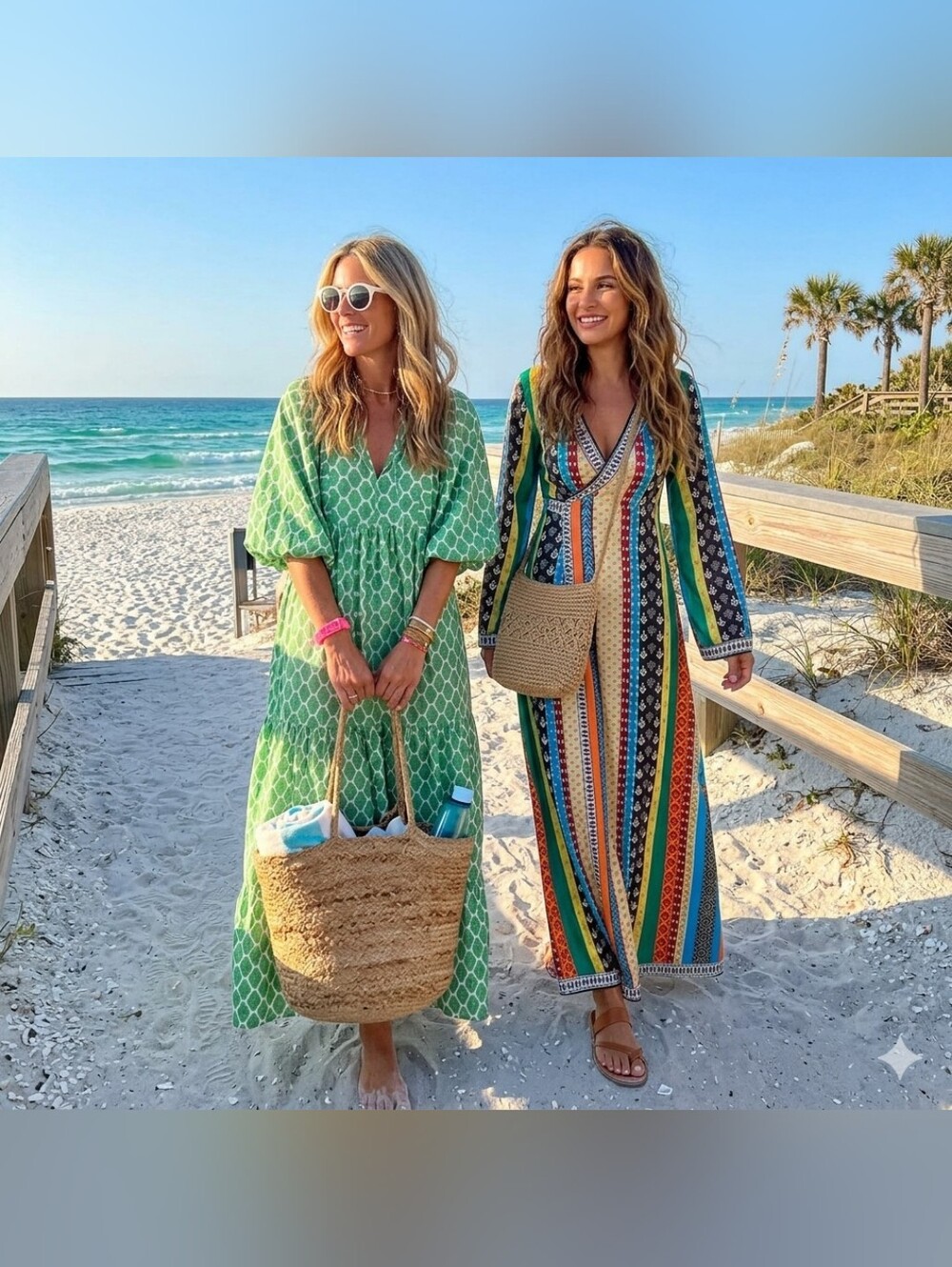 NWT LOT of 2 Boho Babydoll Maxi Dress L Festival Coquette Cottagecore Sundress